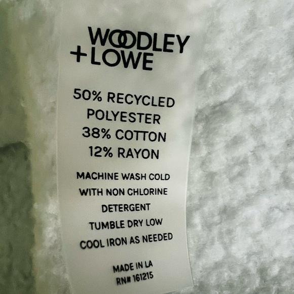 Woodley + Lowe Chic Crop White Hoodie with Navy Accents Size D - Picture 5 of 12